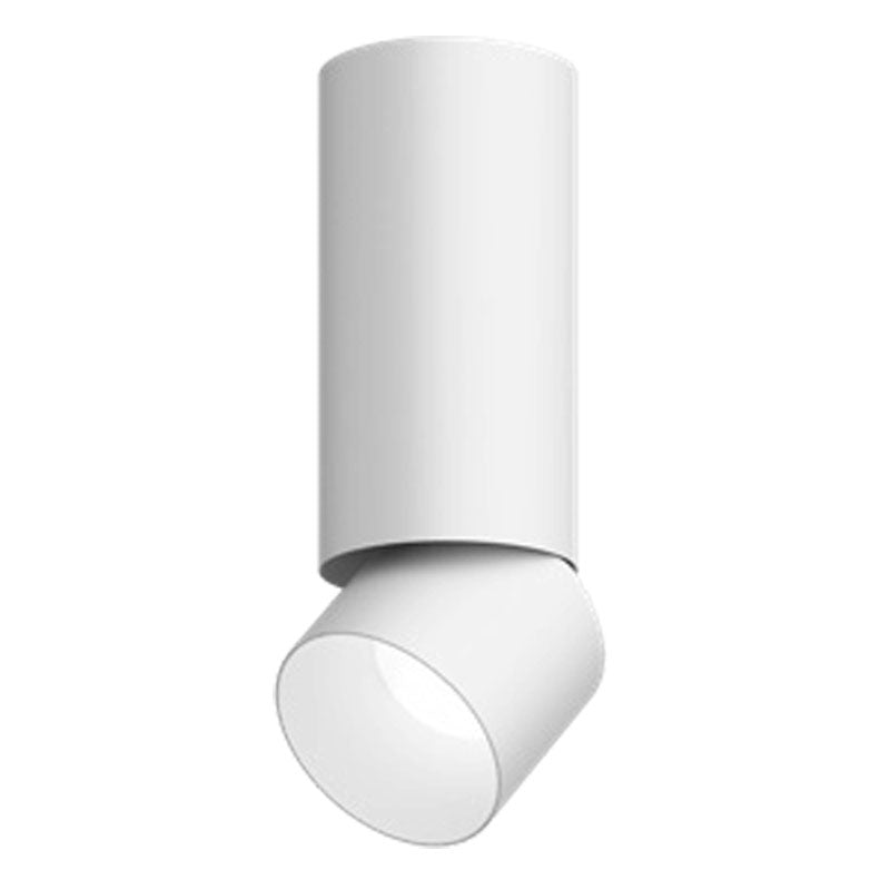 Visual Comfort Architectural ENCY3RF-L279271A-UNV-BW ENTRA 3" 27W Adjustable White Cylinder LED Flush Mount Ceiling Light - Black Reflector - CCT 2700K - Beam Spread: 18°