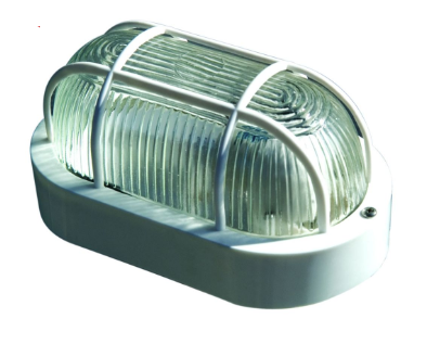 Dabmar Lighting W2020-W Plastic Surface Mount Wall Fixture G24, Voltage 120V, White Finish