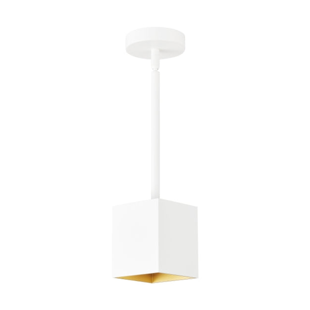 Visual Comfort Architectural 700TDEXOP61230WG-LED927 Exo 5" LED Pendant Light - Stem Length: 12"- CCT 2700K- Shade: Matte White - Trim: Gold Haze - Beam Angle: 30°