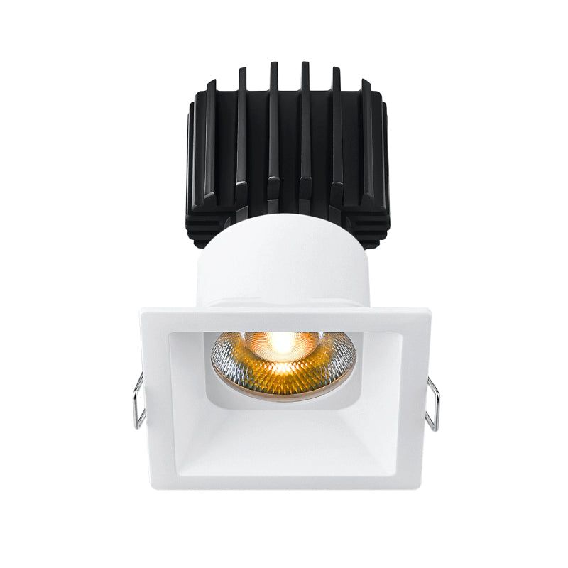 Lotus LED Lights L3F-SRT-WH-LW50-4C90 3" Tangra LED Fixed Square Recessed Thin Trim - 4CCT+Dim to Warm - Trim Color: White Black - Optics: Lens White - Beam Angle: 50°