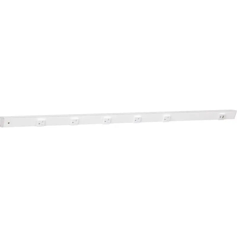 Task Lighting APTUR42-6WWT 42" Slim Angled Power Strip - Left Wire Entry - 5 White Receptacle - Right Side USB-A/C - 120V - Finish: White