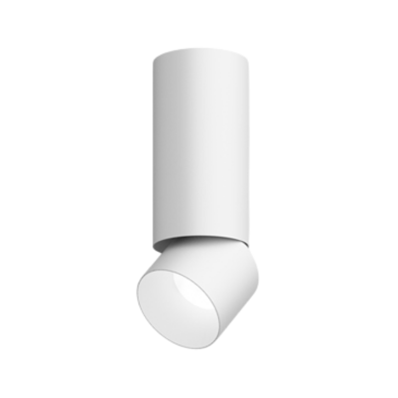 Visual Comfort Architectural ENCY3RF-L279WD1A-UNV-AW 3" 27W Adjustable White Cylinder Flush Mount LED Ceiling Light - Brushed Aluminum Reflector - Warm Dim - Beam Spread: 18°