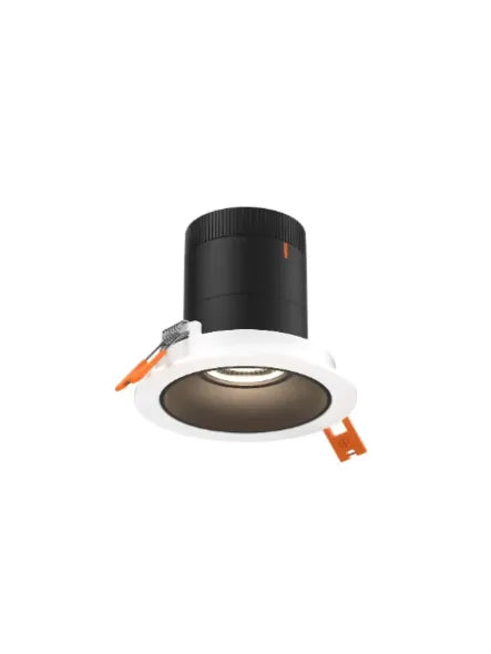 Dals Lighting RC03-CC-60-RGBK-TWH Versa 3" Black Modular Downlight, 60 degree Beam Angle Wattage & CCT Selectable - White Trim