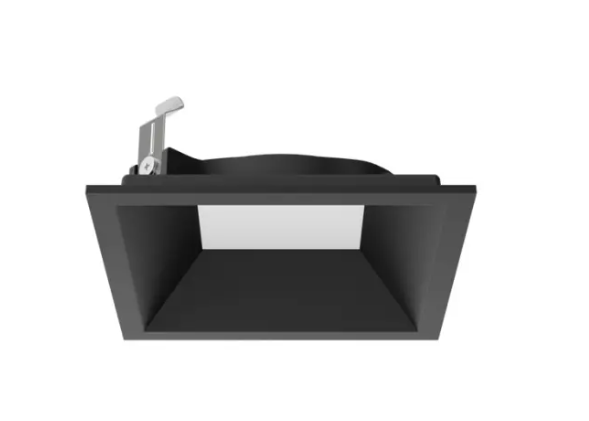DMF Lighting X2TSASBKMF X-Series 2" Square Adjustable Beveled Micro-Flange Trim - Black