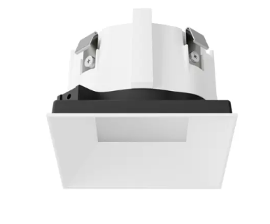 DMF Lighting X2TSDSWHFL X-Series 2" Square Downlight Beveled Flangeless Trim, White Finish