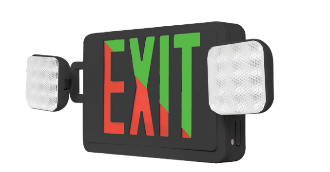 Westgate XTU-CL-RG-EM-SDT-BK Universal Combo Unit, Single/Double, Red/Green With Self-diagnostic-test Black Finish