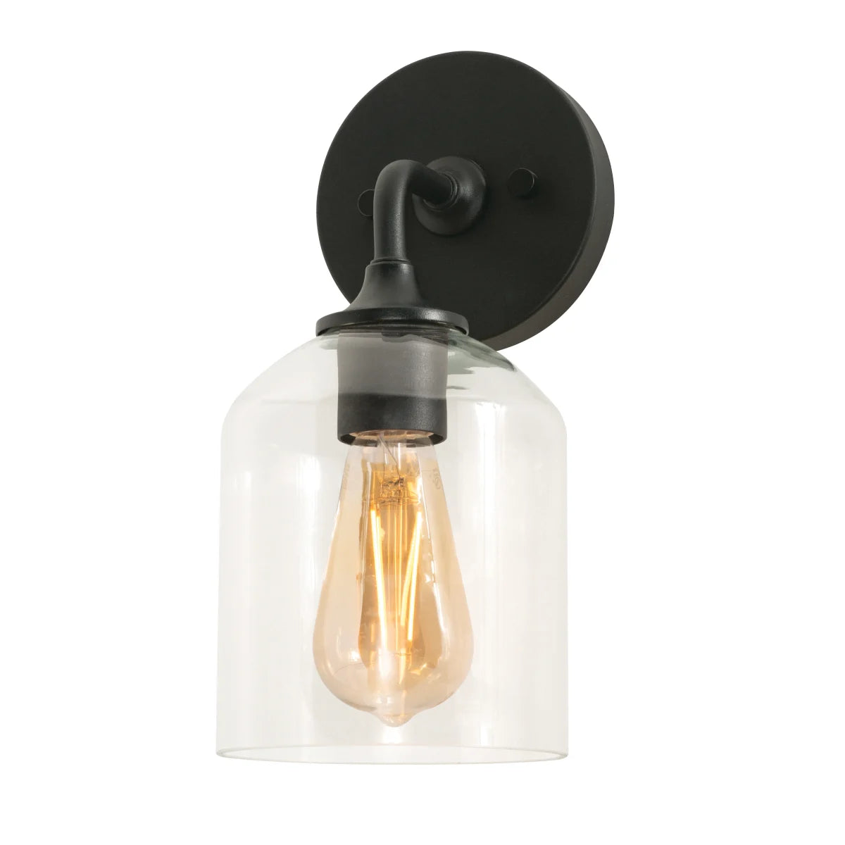 AFX Lighting WMMS0611MBBK 60W LED William Wall Sconce Light, 1-Light, E26, Black