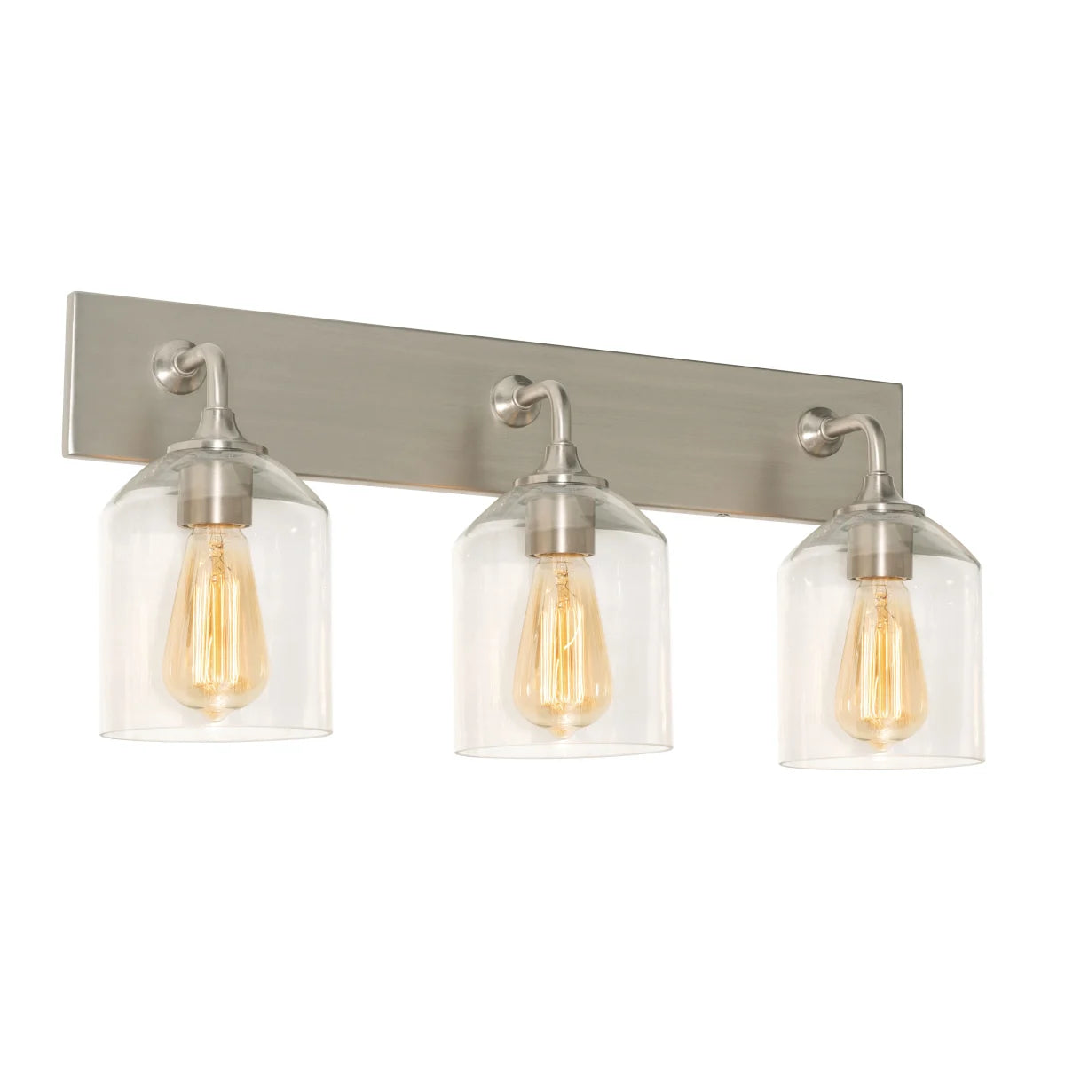 AFX Lighting WMMV2411MBSN 24-in 60W LED William Vanity Wall Light, 3-Light, E26, Nickel