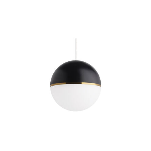 Visual Comfort Architectural 700TDAKV13BR Modern Sean Lavin Akova Grande 1 Light 13.7 inch Matte Black/Aged Brass Pendant Ceiling Light in Incandescent