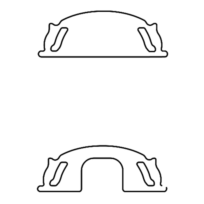 Alloy LED AL-50-33-9951-SL SurfaFlex 1 - Silver Plastic End Caps 2 Pair Pack: 2 Notched - 2 Closed