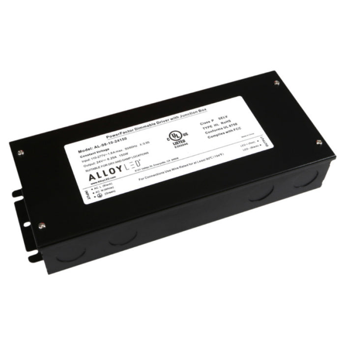 Alloy LED AL-98-10-24150-10 PowerFactor Dimmable Driver - UL Listed NEMA 4X Junction Box - 24V - 150W - Pack of 10