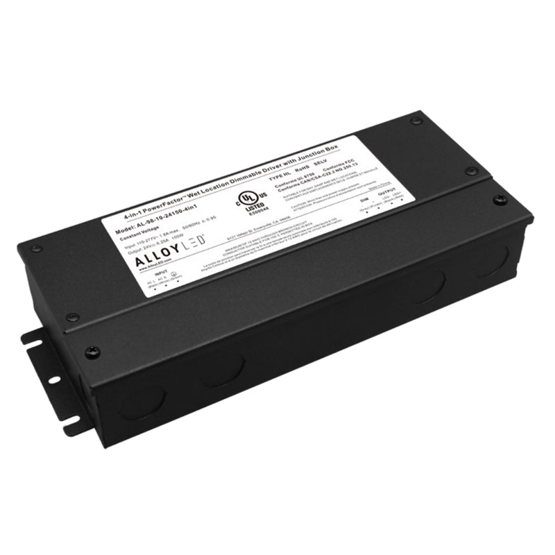 Alloy LED AL-98-10-24200-4in1-10 PowerFactor 4-in-1 Dimmable Driver - UL Listed NEMA 4X Junction Box - 24V - 200W - Pack of 10