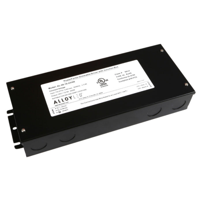 Alloy LED AL-98-10-24300-7 PowerFactor Dimmable Driver - UL Listed NEMA 4X Junction Box - 24V - 300W - Pack of 7