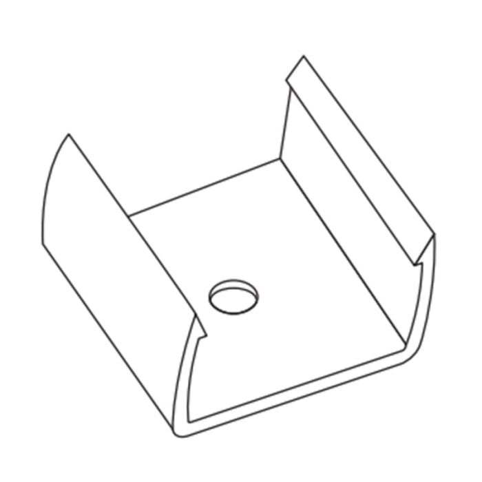 Alloy LED AL-82-01-9981-WH Polymer Channel - Low-Profile Surface-Mount - Plastic Mounting Clips/Screws - White - 2 Pack