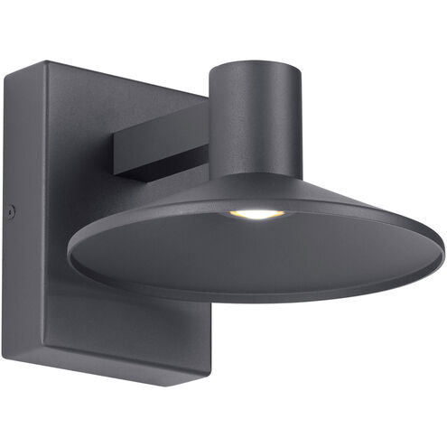 Visual Comfort Architectural 700OWASHL9308DHUNV Modern Sean Lavin Ash LED 7.5 inch Charcoal Outdoor Wall Light in Dome, LED 90 CRI 3000K Low Output, No Options, Integrated LED