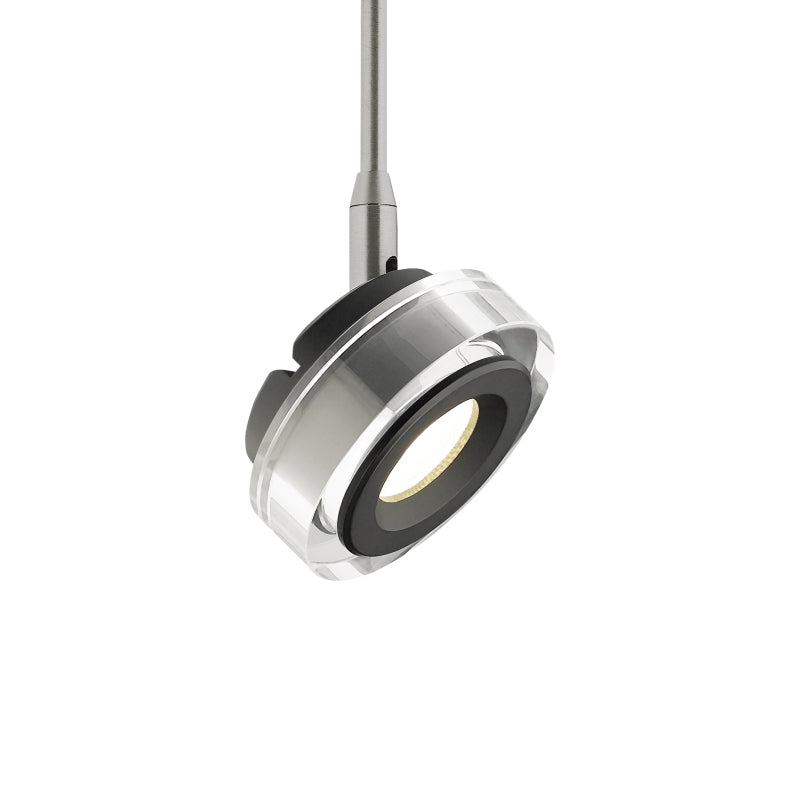 Visual Comfort Architectural 700MOBRM9303008KS Brim Head LED Monorail Spotlight - Satin Nickel - Transparent Smoke - 9.2W 3000K - 647.5 Lumens - CRI 90 - 12V - 30° Beam