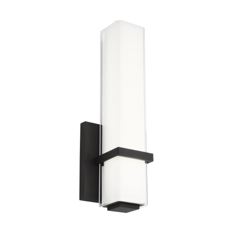 Visual Comfort Architectural 700BCMLN24WB-LED930-277 Modern Milan 1-lt 24" Tall LED Bath Light CCT 3000K - Voltage 277V - Finish Nightshade Black