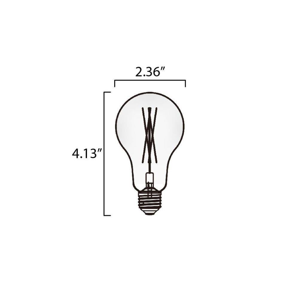 Maxim Lighting BL7E26A19FT120V30 7W LED A19 Replacement Bulb Dimensions 2.36 inch Diameter x 4.13 inch Height