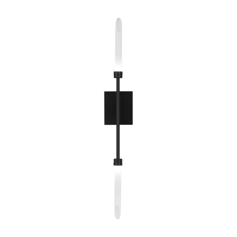 Visual Comfort Architectural 700WSSPRB-LED927-277 Modern Sean Lavin Spur 2-lt 30" Tall Wall Light - CCT: 2700K - Voltage: 277V - Finish: Matte Black