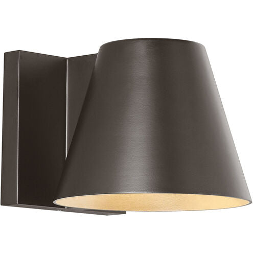 Visual Comfort Architectural 700WSBOW4Z-LED830-277 Modern Sean Lavin Bowman LED 4.5 inch Bronze Wall Light in LED 80 CRI, 3000K 277V, Integrated LED