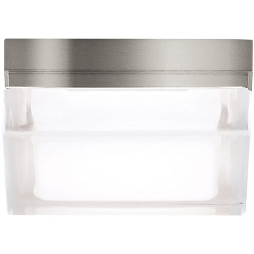 Visual Comfort Modern Collection 700BXSS-LED Sean Lavin Boxie 5.3 Inch Satin Nickel Flush Mount LED Ceiling Light 12W 2700K