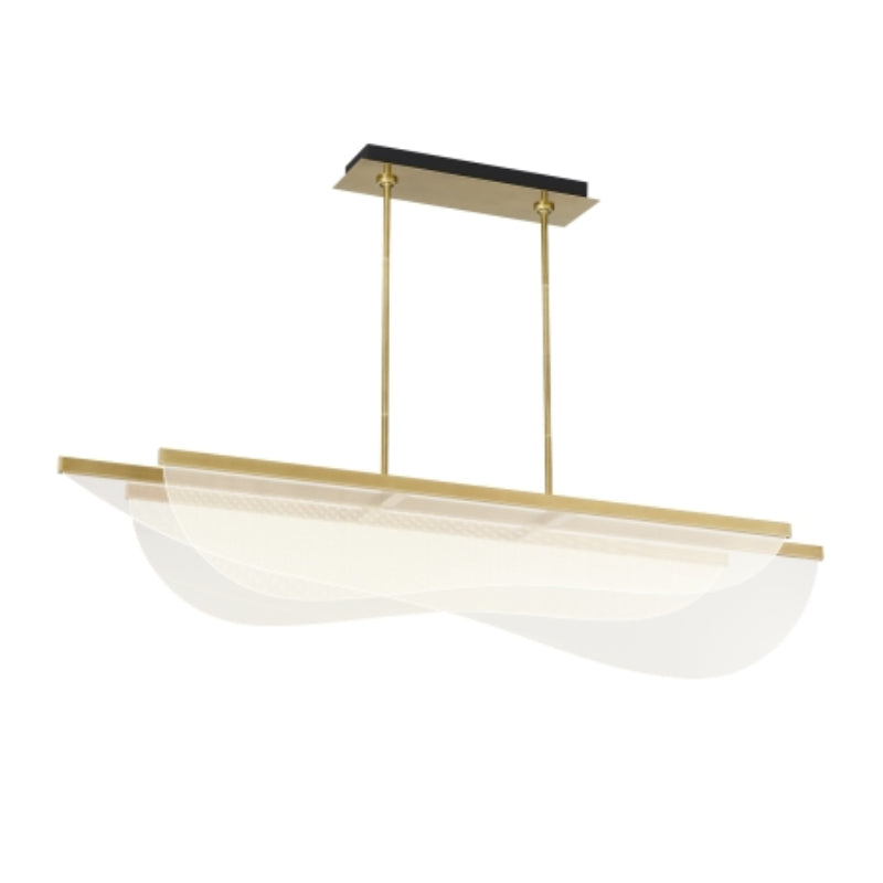 Visual Comfort Architectural 700LSNYR60BR-LED935 Modern 60" LED Linear Suspension - CCT 3500K - Finish Finish: Plated Brass