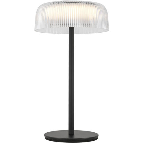 Kuzco Lighting TL68211-BK Brilla 11" Table Lamp – 3W LED, 245 Lumens (180 Delivered), 2700K Warm White, Touch Dimmer (10-100%), Omni-Directional, Black Steel/Polymeric, Battery-Powered
