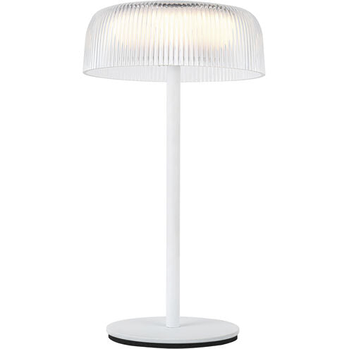 Kuzco Lighting TL68211-WH Brilla 11" Table Lamp – 3W LED, 245 Lumens (180 Delivered), 2700K Warm White, Touch Dimmer (10-100%), Omni-Directional, White Steel/Polymeric