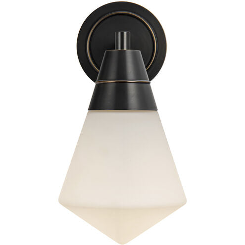 Alora Lighting WV348106UBOP Willard 1 Light 6 inch Urban Bronze Bath Vanity Light Wall Light in Opal Glass