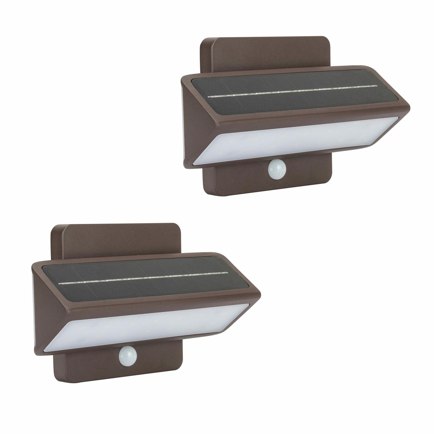 Gama Sonic 4iP2S50410 Architectural Solar Wall Accent Light With Motion Sensor Pack of 2 - Bronze