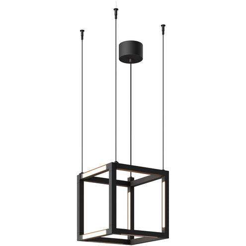 Visual Comfort Modern Collection 700BRXCL93012BS Brox 13" 15.6W 3000K 24V Surface Canopy LED Cube Pendant Nightshade Black