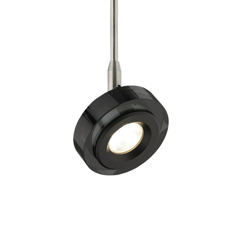 Visual Comfort Architectural 700MOBRM9303014KB Brim 9.2W 3000K LED Head Monorail Black/Transparent Smoke, 14" Length 30° Beam
