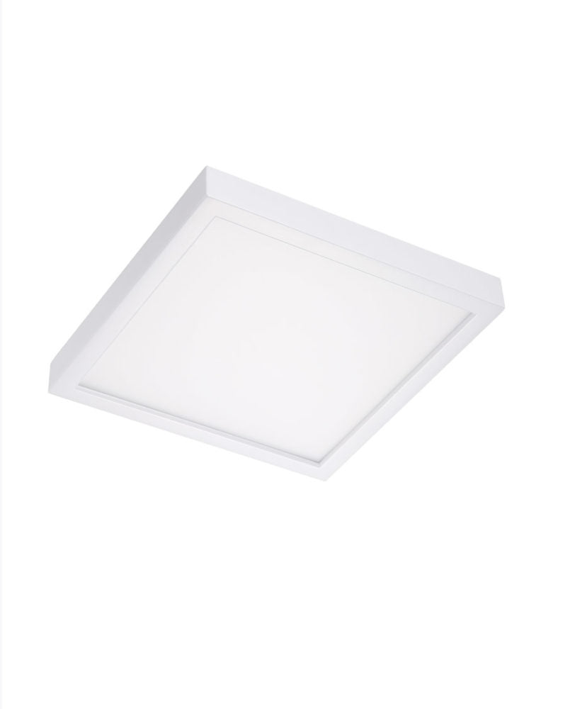 Cyber Tech Lighting C147SQ-DISK/WH 8″ Square Flush Mount Ceiling Fixture – 14W LED, 3000K Color Temp. , 980 Lumens, White Finish