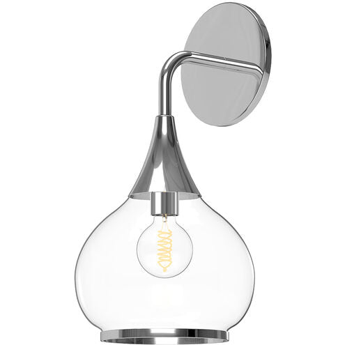 Alora Mood WV524006CHCL Hazel 1 Light 6.63 inch Chrome Bath Vanity Light Wall Light in Clear Glass