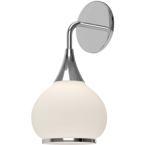 Alora Mood WV524006CHOP Hazel 1 Light 6.63 inch Chrome Bath Vanity Light Wall Light in Opal Glass