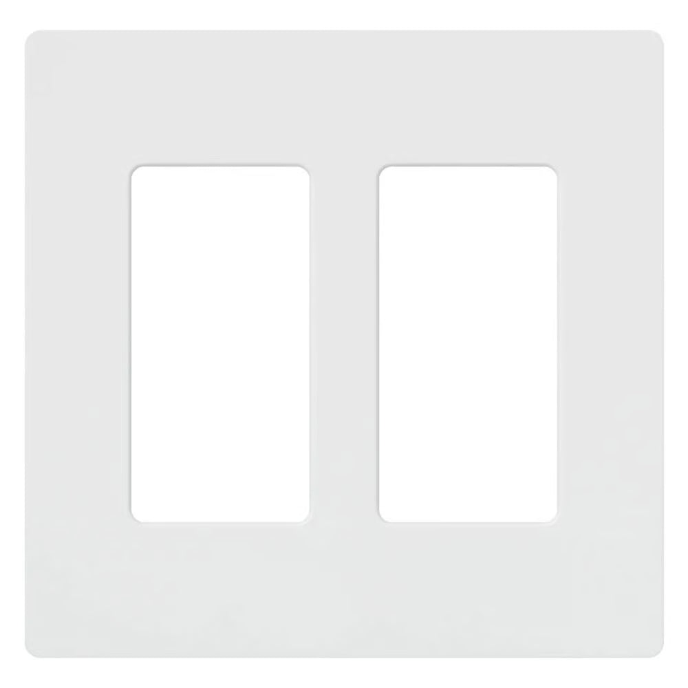 Lutron CW-2-WH-48 Claro 2 Gang Wall Plate White Gloss 48 Pack