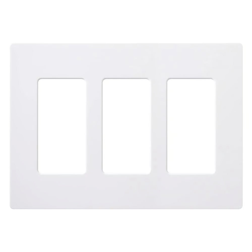 Lutron CW-3-WH-24 Claro 3 Gang Wall Plate White Gloss 24 Pack