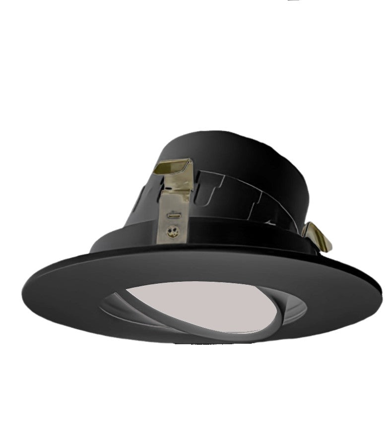 ESL Vision ESL-GBLR-6-16W-12750-BK Gimbal Light, 6 Inch, 16W, 2700K-5000K Selectable, 1,200 Lumens, 90CRI, 120V Dimmable, Black Finish, E26 Base