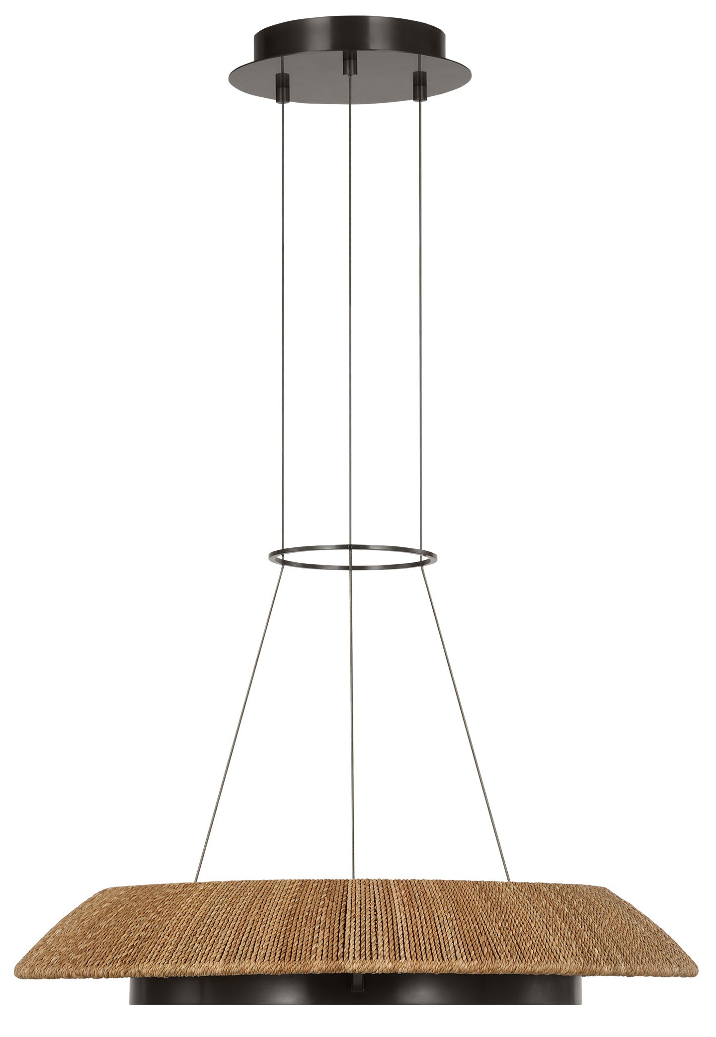 Visual Comfort Architectural SLCH56027NTBZ 27.1” Noa Chandelier, Wattage: 40W, Lumens: 1446 lm, Color Temperature 2700K, Natural/Bronze