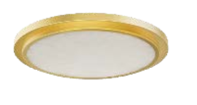 Lighting Spot 26 LS-AL-7FL-12W 5CCT-G 7" Alabaster Slim LED Panel Light, Wattage 12W, Multi-Color Temperature, Gold Finish