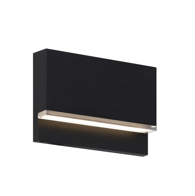 Visual Comfort Architectural 700OSWEND92730B120 Wend 6" 120V LED Outdoor Wall/Step Light Black, Selectable CCT 2700K/3000K