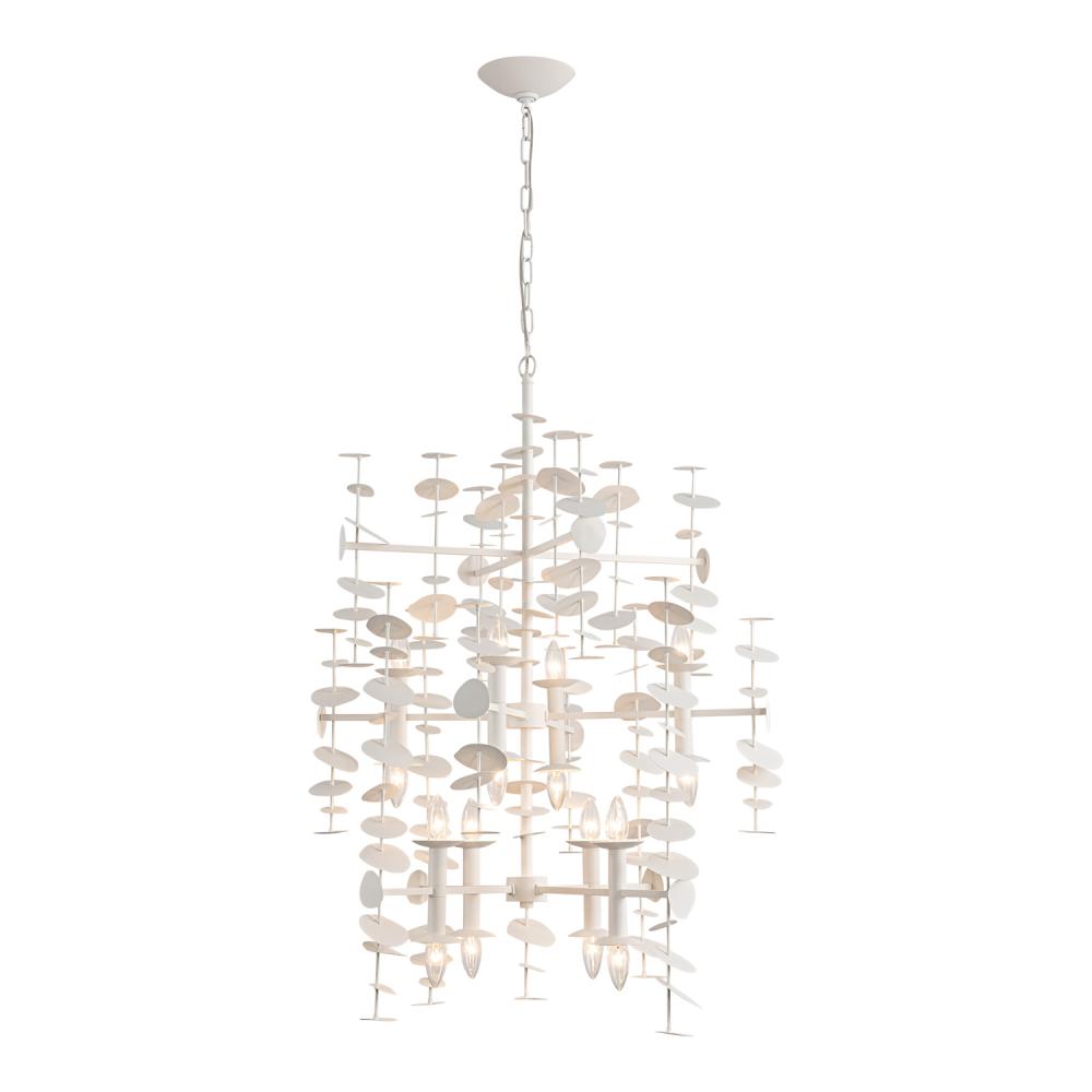 Alora Lighting CH340041MW Yukari 16 Light 30.38 inch Matte White Chandelier Ceiling Light