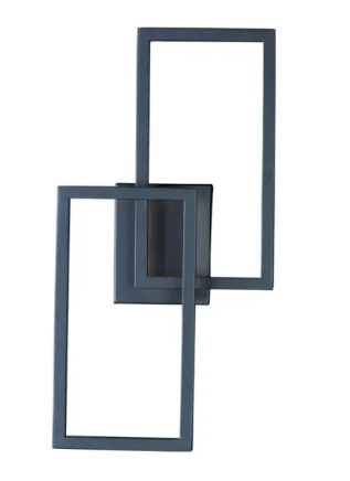 ET2 Contemporary Lighting E21511-BK Traverse LED Wall Sconce, Color Temperature 3000K, 2,120 Lumens, Voltage 120V, Black Finish