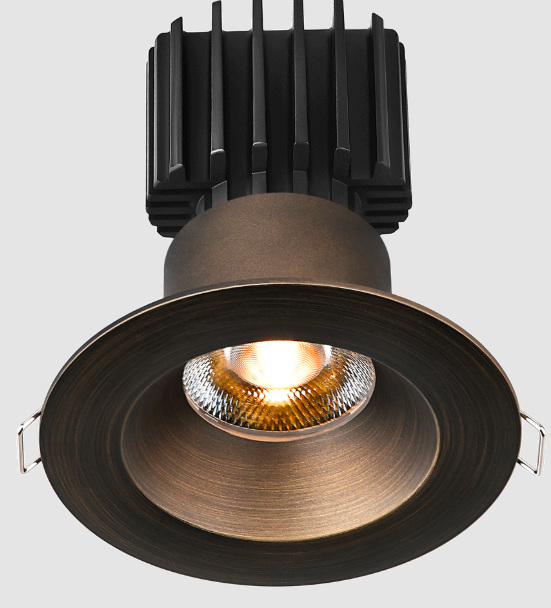 Lotus LED Lights L3F-RRW-BR-LB50-5C95 Tangra 3 Inch Fixed Round Recessed Wide Bronze Trim Lens Black, Beam Angle 50°, Multi-Color Temperature, CRI95