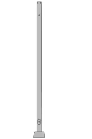 EnvisionLED ENV-SQ-SALM-30FT-6G-AB 30-ft Straight Aluminum Pole, 6-in Square