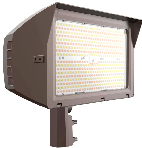 ESL Vision ESL-FLD-200320W-23050-BZ LED Flood Light Wattage Selectable 200W/240W/280W/320W, 48,000 Lumens, Multi-Color Temperature, Beam Angle Selectable, 120-277VAC, Bronze Finished, with Photocell Receptacle