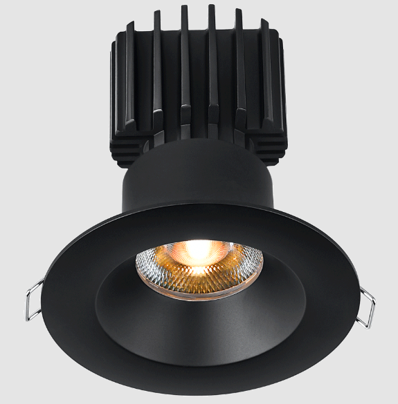 Lotus LED Lights L3F-RRW-BK-LB50-5C98 Tangra 3" Fixed Round Recessed Wide Black Trim Lens Black, Beam Angle 50°, Multi-Color Temperature, CRI98