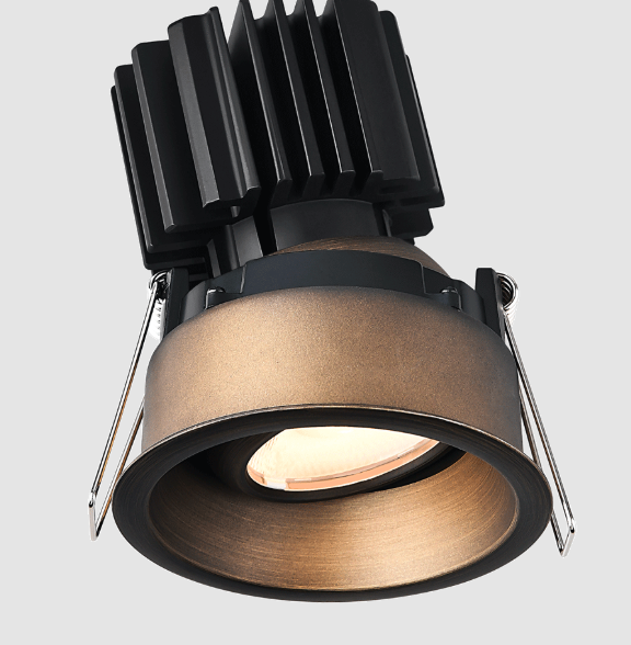 Lotus LED Lights L3G-RRT-BR-RF50-5C95 Tangra 3″ Gimbal Round Recessed Thin Bronze Trim, Reflector Frosted Glass, Beam Angle 50°, Multi-Color Temperature, CRI95