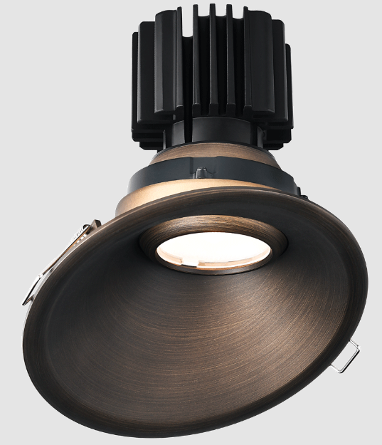 Lotus LED Lights L3G-RST-BR-RS20-3K95 Tangra 3" Gimbal Round Recessed Standard Trim – CCT 3000K – 20° Beam – Bronze Trim – Semi-Frosted Glass Reflector – CRI95