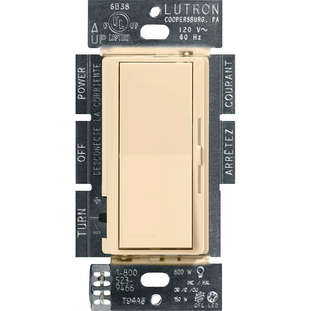Lutron DVCL-153PH-IV Diva LED Plus Dimmer 150W 120V Ivory Single Pole 3 Way